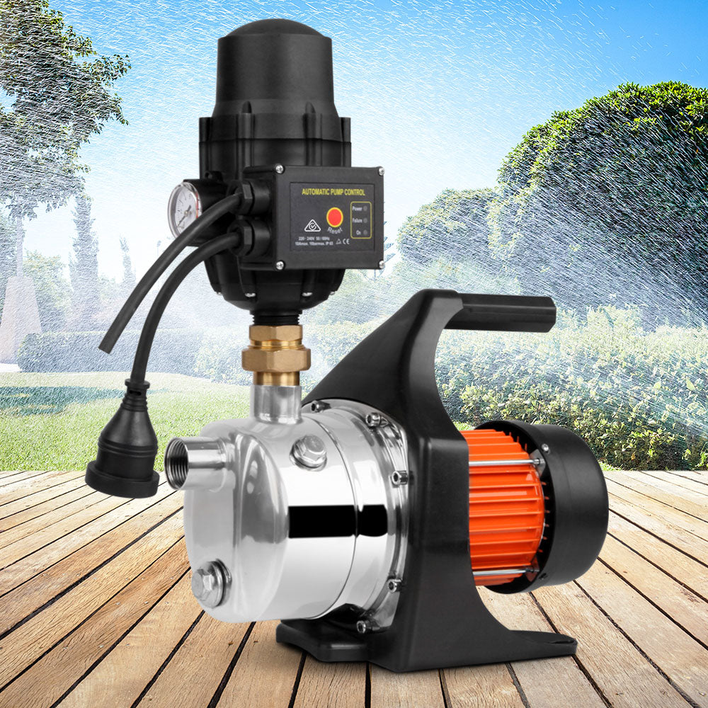 DS NA Giantz 1500W High Pressure Garden Water Pump with Auto Controller