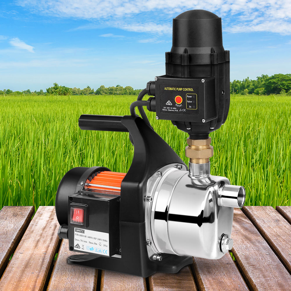 DS NA Giantz 1500W High Pressure Garden Water Pump with Auto Controller