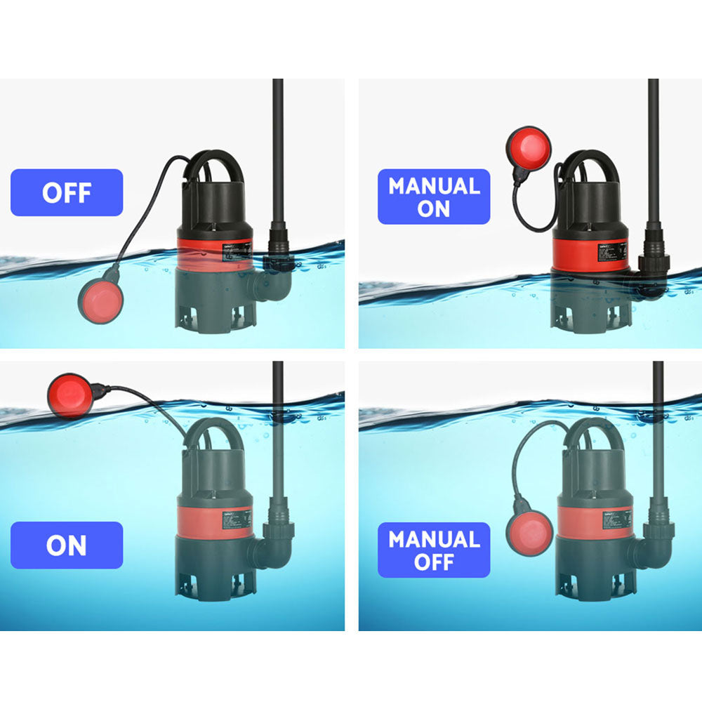 DS NA 400W Water Pump Dirty Submersible Sump Swim Pool Flooding Pond Clean