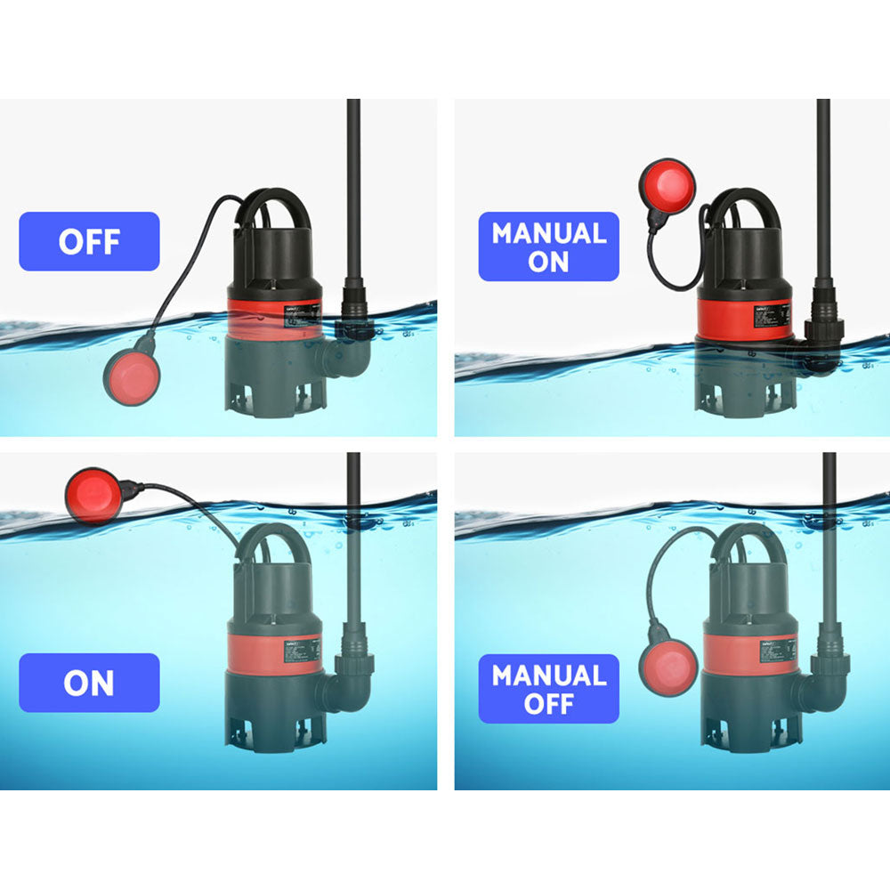 DS NA 550W Water Pump Dirty Submersible Sump Swim Pool Flooding Pond Clean
