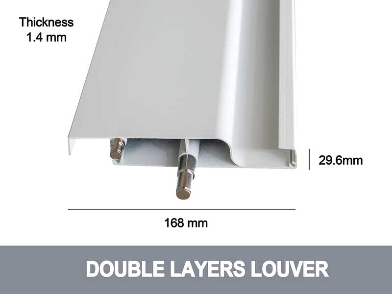 Aluminum Louvre Roof Pergola White - 3m x 6m