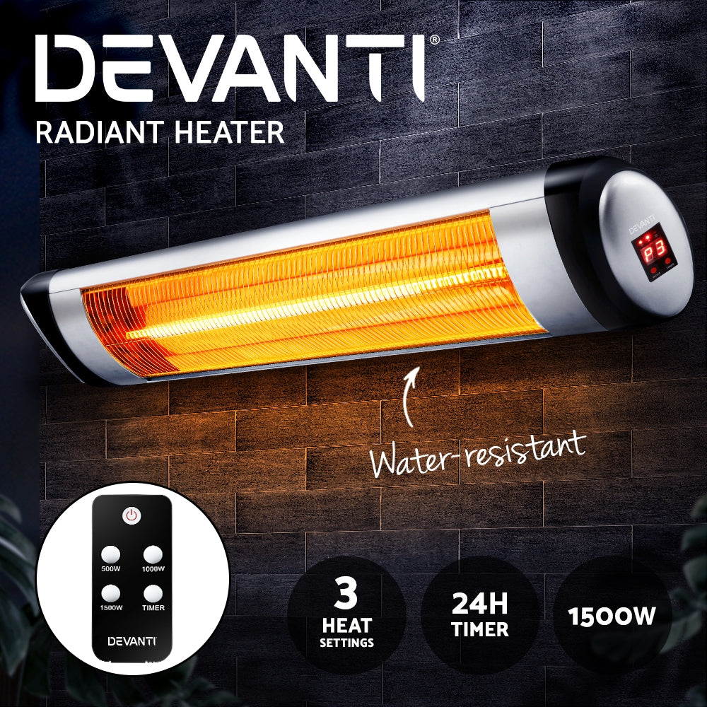 DS NA Electric Infrared  Heater Radiant Strip In/Out door  Remote Control 1500W