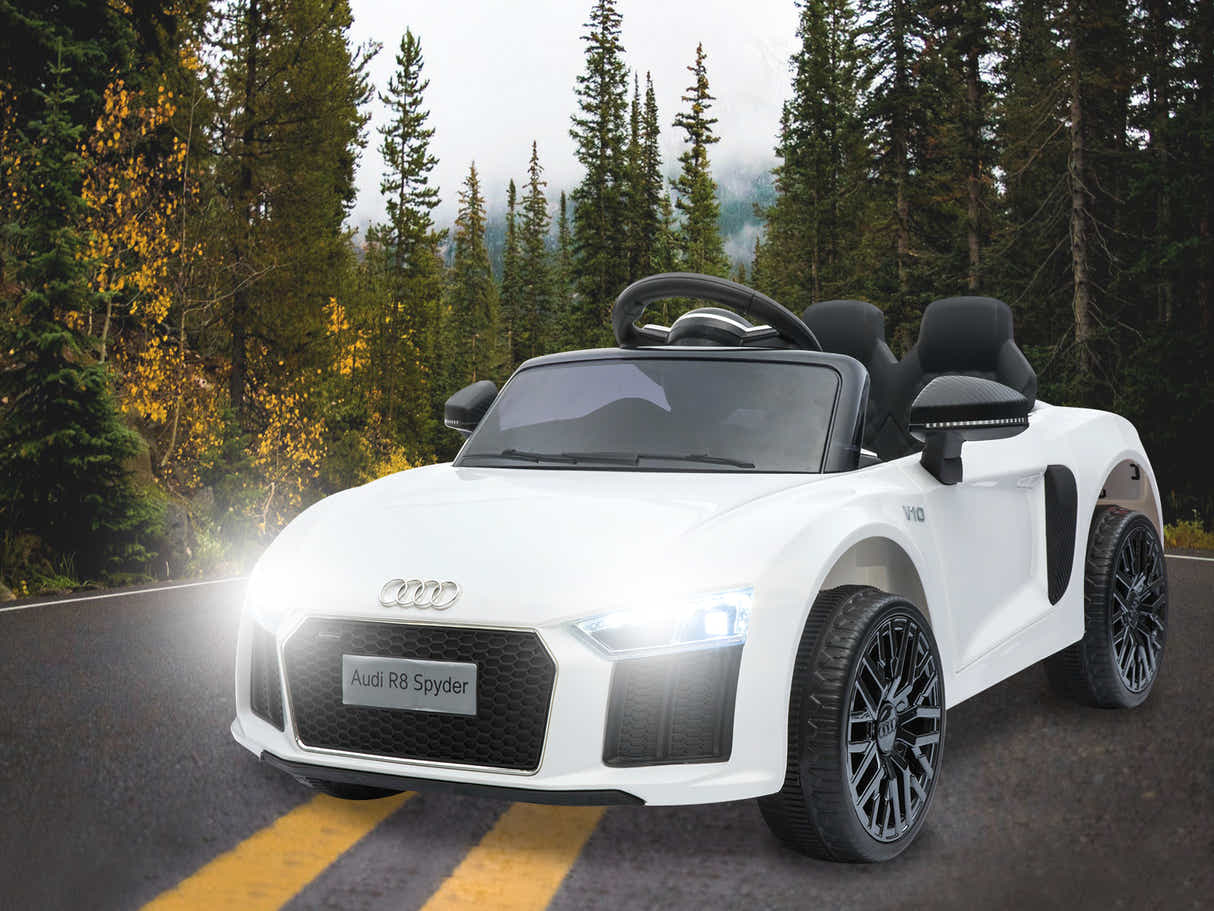 Kids Ride On Car Licenced Audi R8 - White