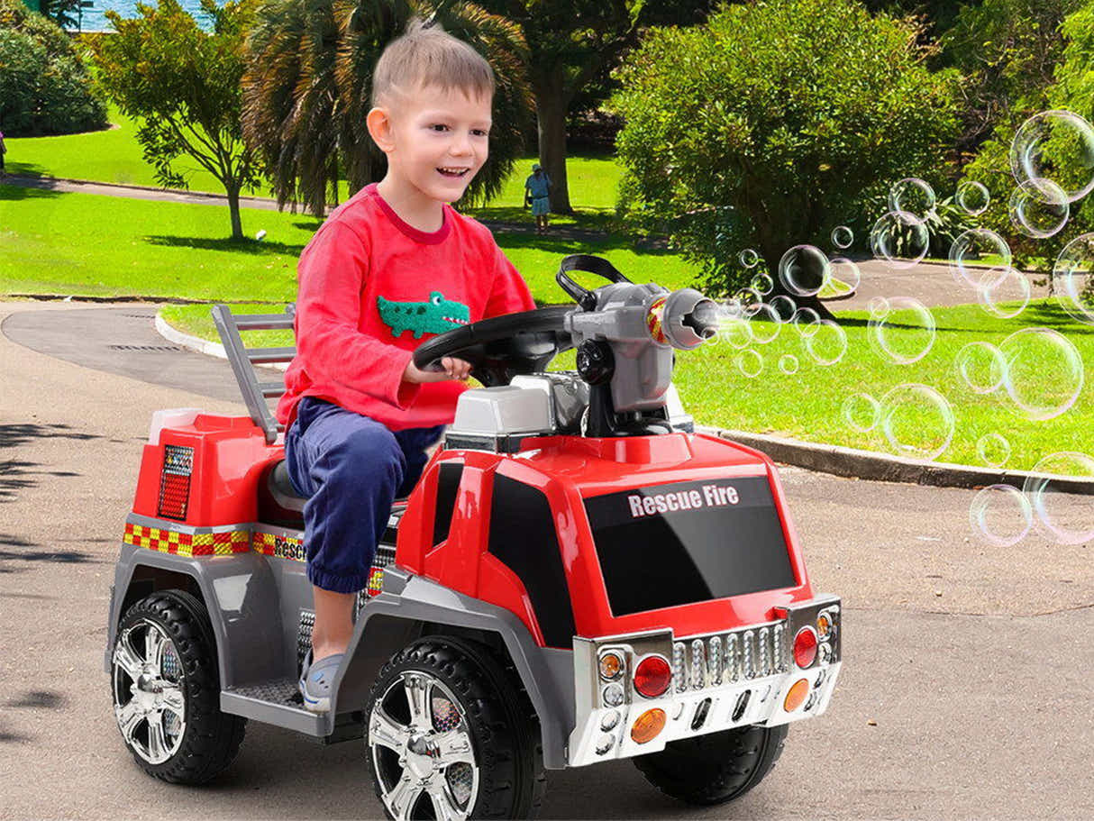 Kids Ride On Fire Truck With Water Gun - Red