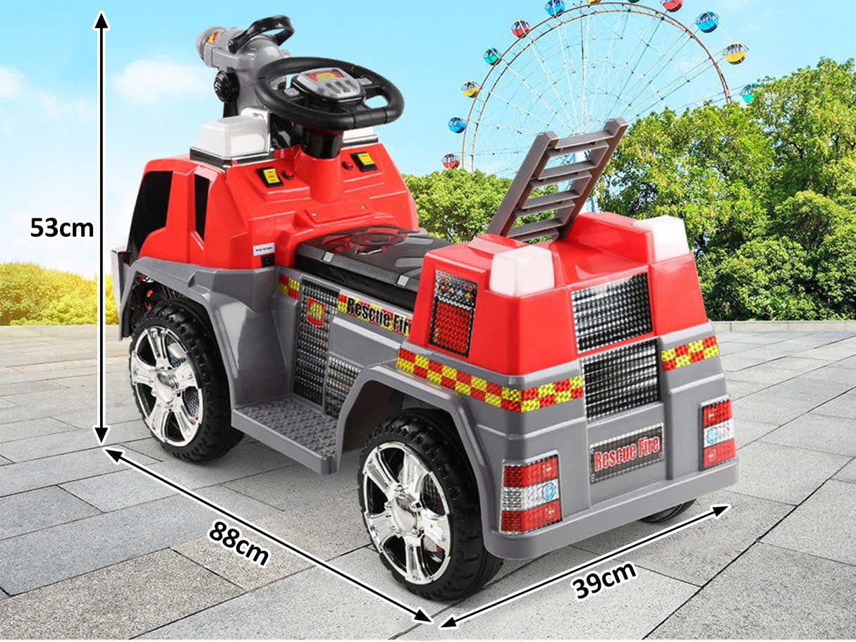 Kids Ride On Fire Truck With Water Gun - Red