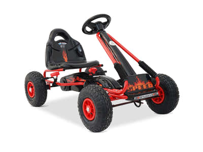 Kids Go Kart With Hand Brake - Red