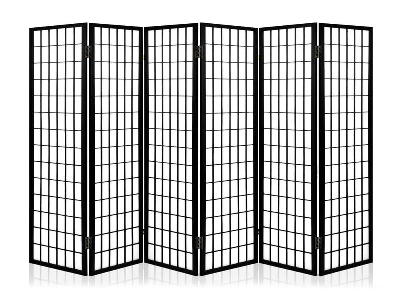 6-Panel Room Divider C M1 - Black