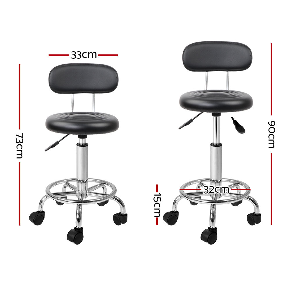 DS NA Salon Stool Swivel Chair Backrest Barber Hairdressing Hydraulic Height