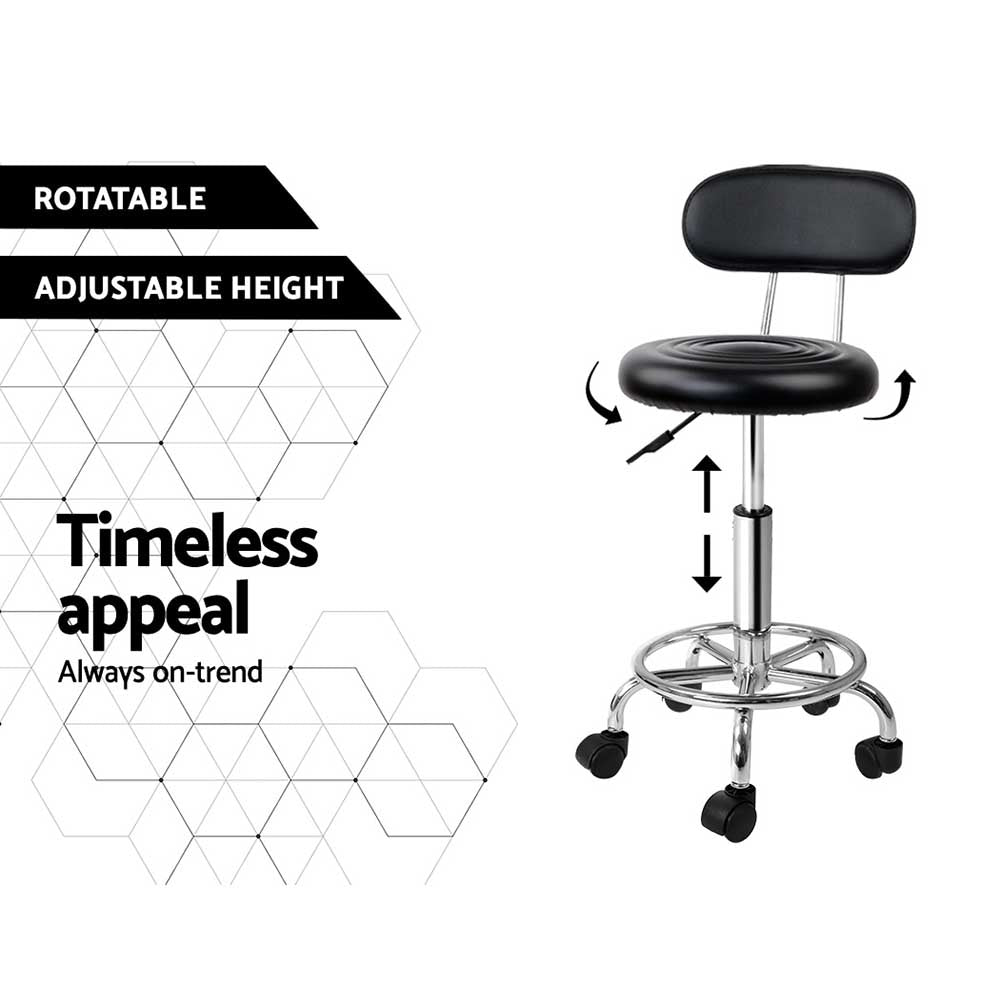 DS NA Salon Stool Swivel Chair Backrest Barber Hairdressing Hydraulic Height