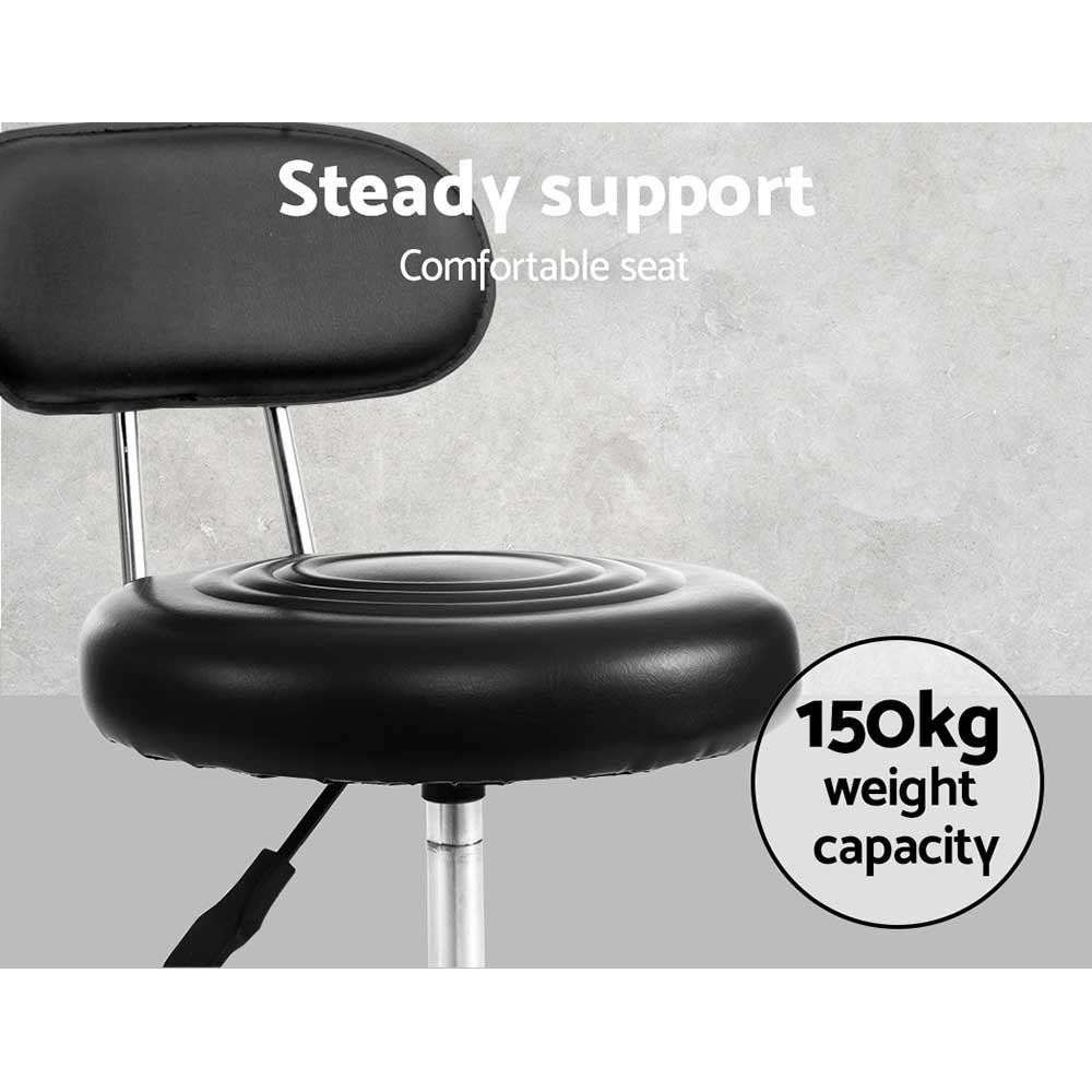 DS NA Salon Stool Swivel Chair Backrest Barber Hairdressing Hydraulic Height