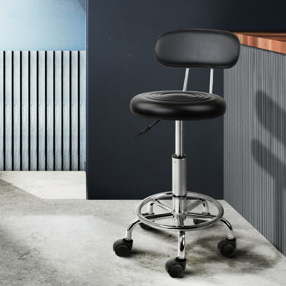DS NA Salon Stool Swivel Chair Backrest Barber Hairdressing Hydraulic Height