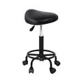 DS NA Artiss Saddle Stool Salon Chair Black Beauty Barber Hairdressing Gas Lift