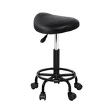 DS NA Artiss Saddle Stool Salon Chair Black Beauty Barber Hairdressing Gas Lift