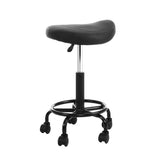 DS NA Artiss Saddle Stool Salon Chair Black Beauty Barber Hairdressing Gas Lift