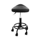DS NA Artiss Saddle Stool Salon Chair Black Beauty Barber Hairdressing Gas Lift