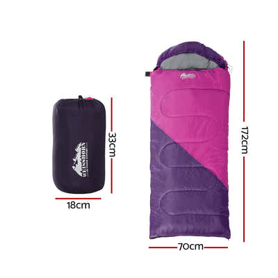 DS NA Weisshorn Sleeping Bag Bags Kid 172cm Camping Hiking Thermal Pink