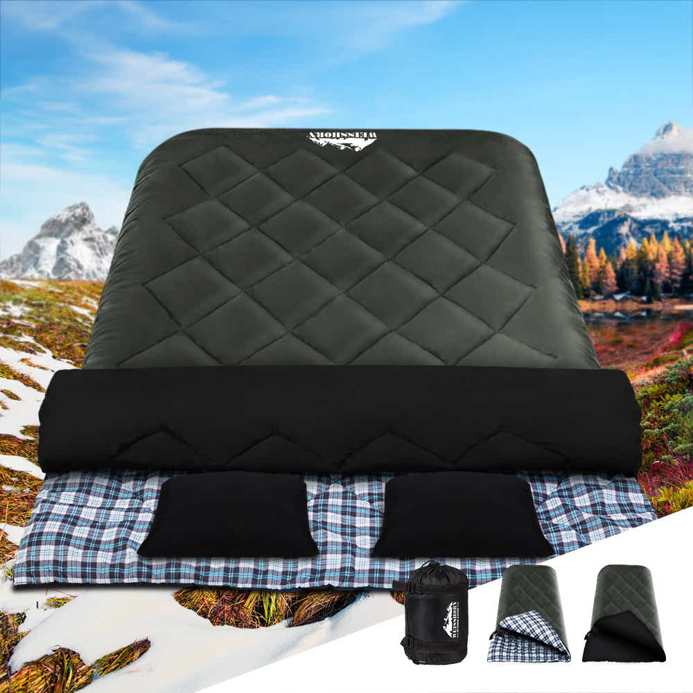 DS NA Weisshorn Sleeping Bag Camping Hiking Tent Outdoor Comfort 5 Degree Grey