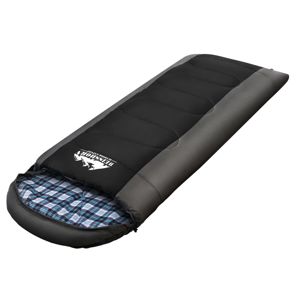 Sleeping Bag Camping Hiking Tent Winter Thermal Comfort 0 Degree Black