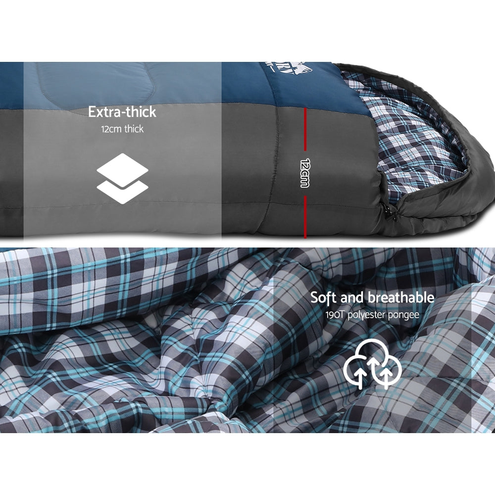 DS NA Sleeping Bag Camping Hiking Tent Winter Outdoor Comfort 0 Degree Navy