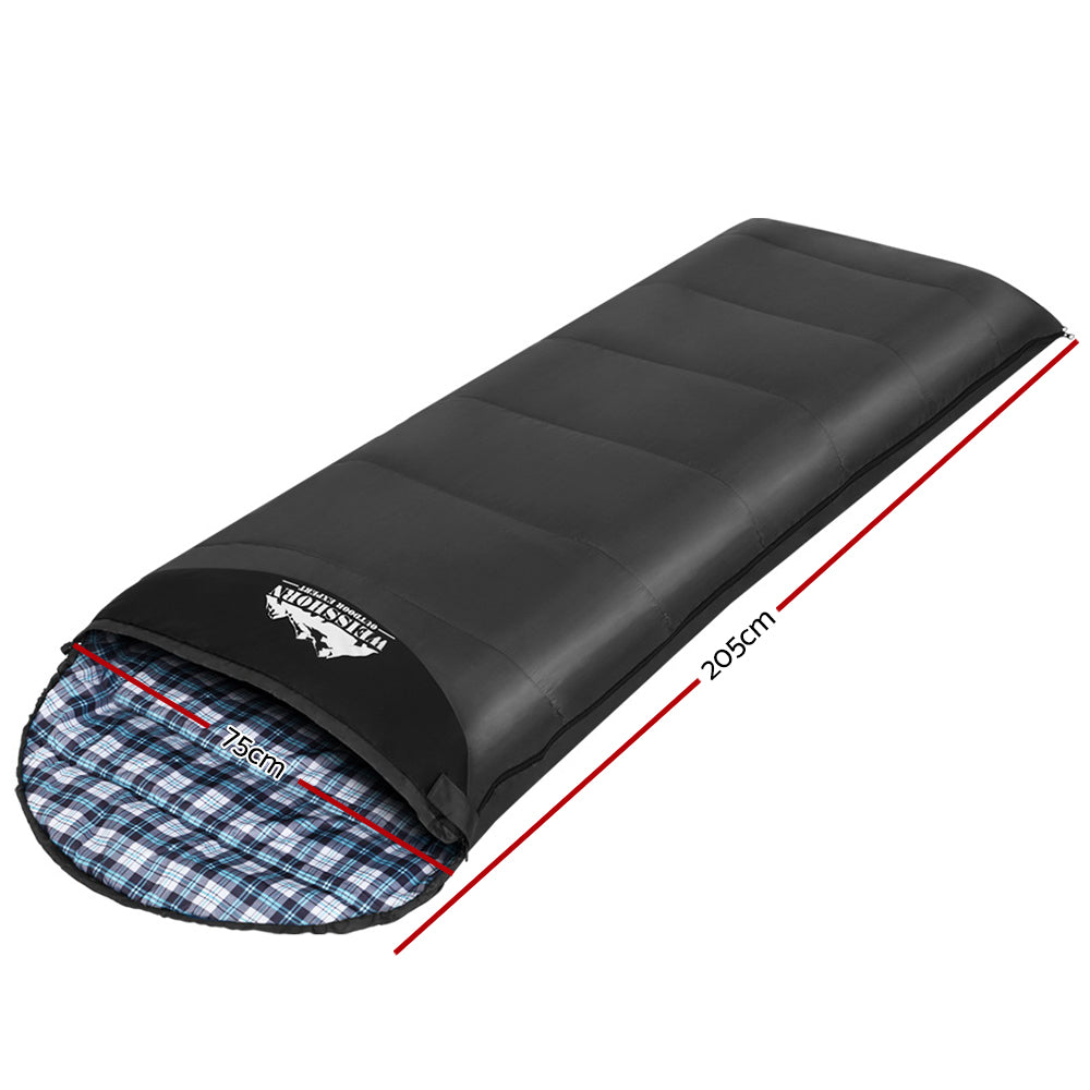 DS NA Weisshorn Sleeping Bag Single Camping Hiking Winter Thermal Grey