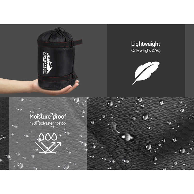 DS NA Weisshorn Sleeping Bag Single Camping Hiking Winter Thermal Grey