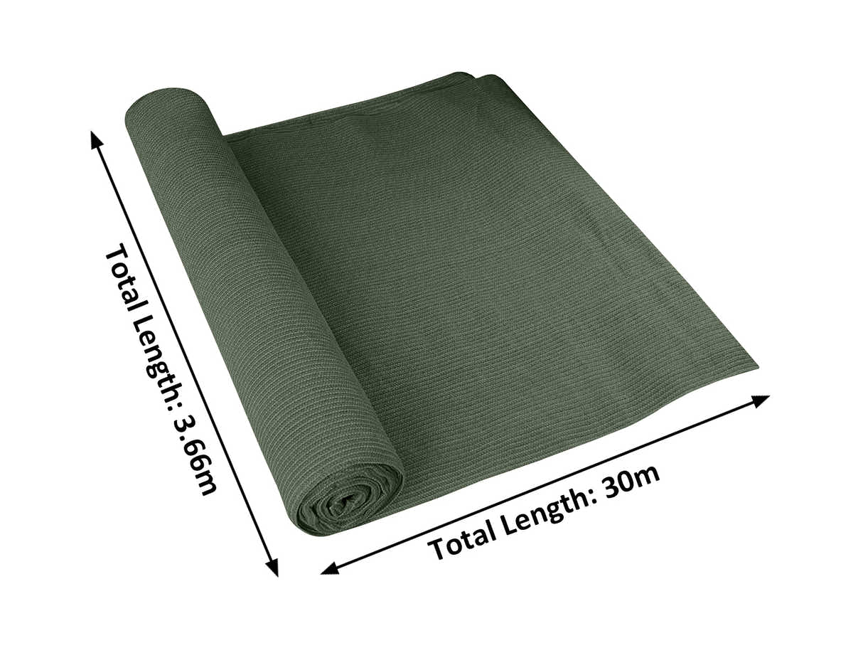 100gsm Green Shade Cloth - 3.66m x 30m