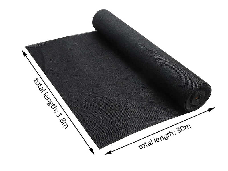 195gsm Black Shade Cloth - 1.8m x 30m