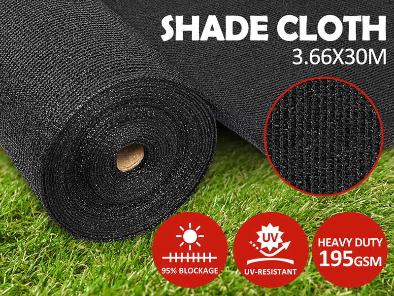 195gsm Black Shade Cloth - 3.66m x 30m