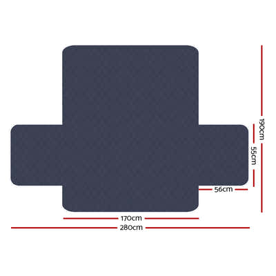 DS NA Artiss Sofa Cover Quilted Couch Covers Lounge Protector 3 Seater Dark Grey