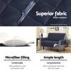 DS NA Artiss Sofa Cover Quilted Couch Covers Lounge Protector 3 Seater Dark Grey