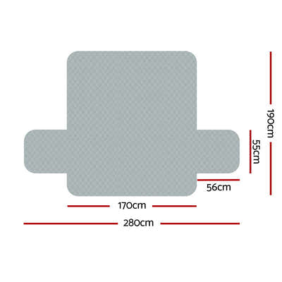 DS NA Artiss Sofa Cover Quilted Couch Covers 100% Water Resistant 3 Seater Grey