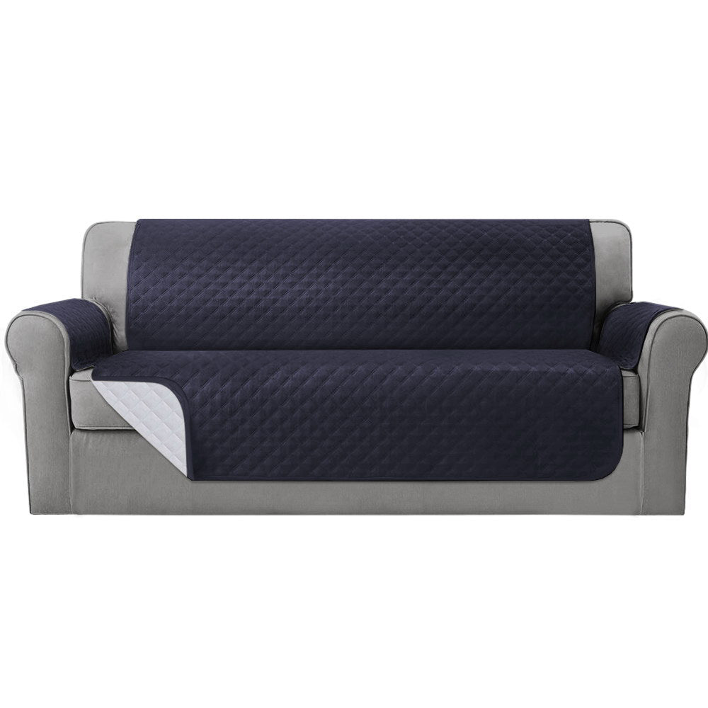 DS NA Sofa Cover Quilted Couch Covers 100% Water Resistant 4 Seater Dark Grey