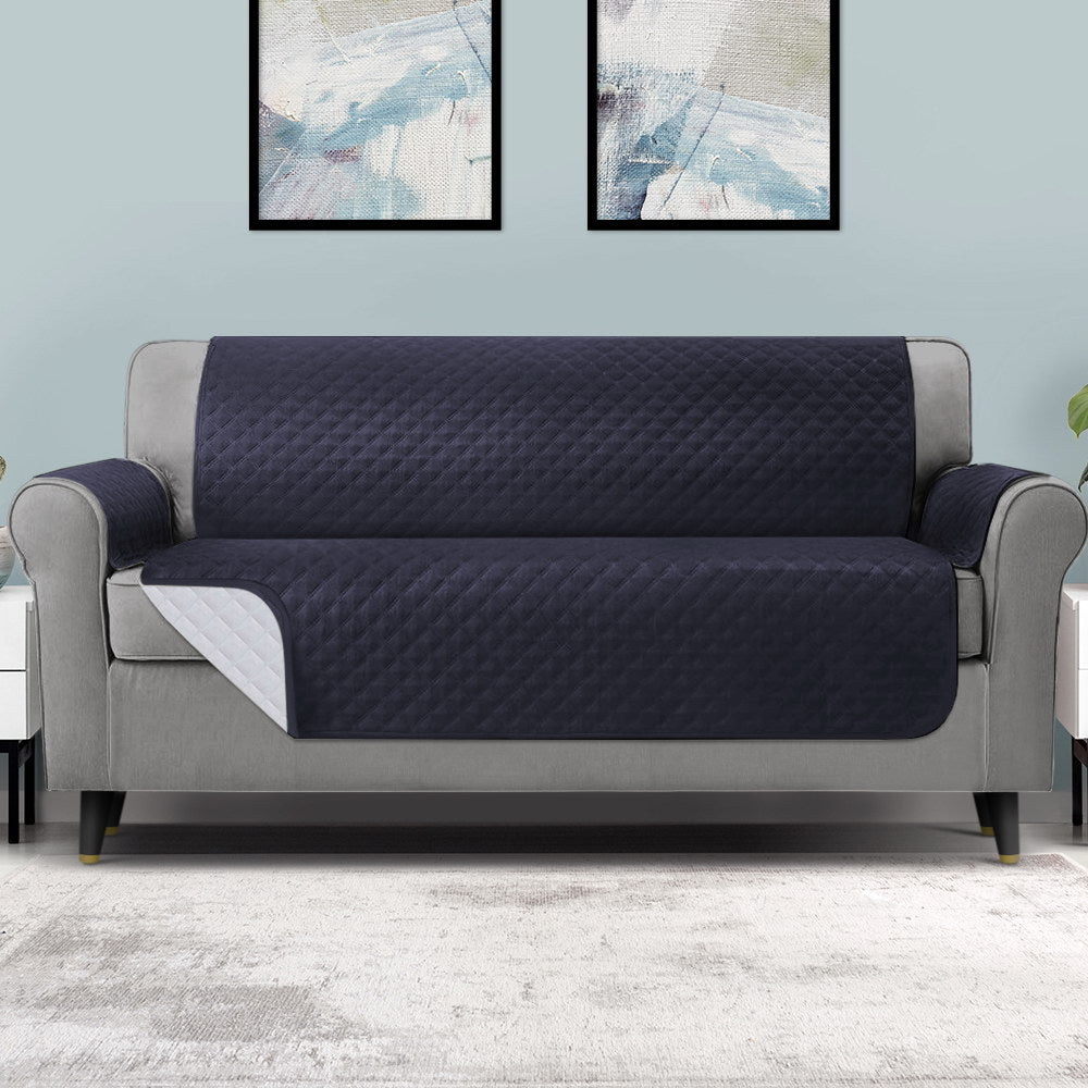 DS NA Sofa Cover Quilted Couch Covers 100% Water Resistant 4 Seater Dark Grey