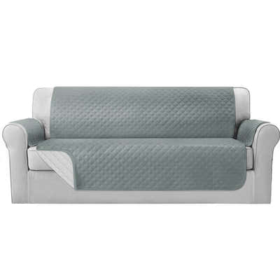 DS NA Artiss Sofa Cover Quilted Couch Covers 100% Water Resistant 4 Seater Grey