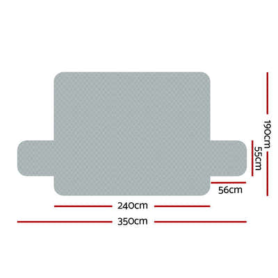 DS NA Artiss Sofa Cover Quilted Couch Covers 100% Water Resistant 4 Seater Grey