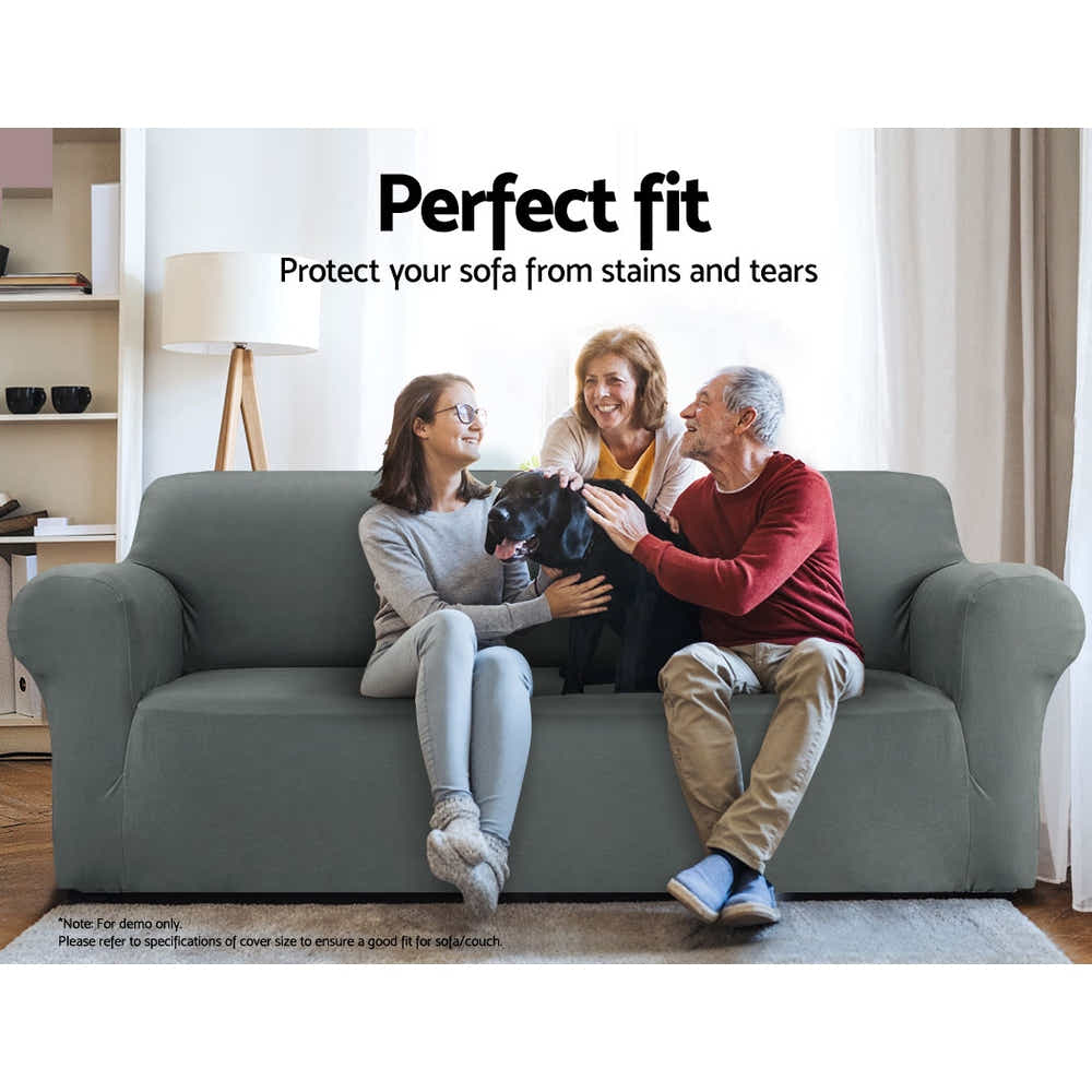 DS NA Artiss Sofa Cover Elastic Stretchable Couch Covers Grey 2 Seater