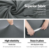 DS NA Artiss Sofa Cover Elastic Stretchable Couch Covers Grey 2 Seater