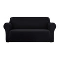 DS NA Artiss Sofa Cover Elastic Stretchable Couch Covers Black 3 Seater
