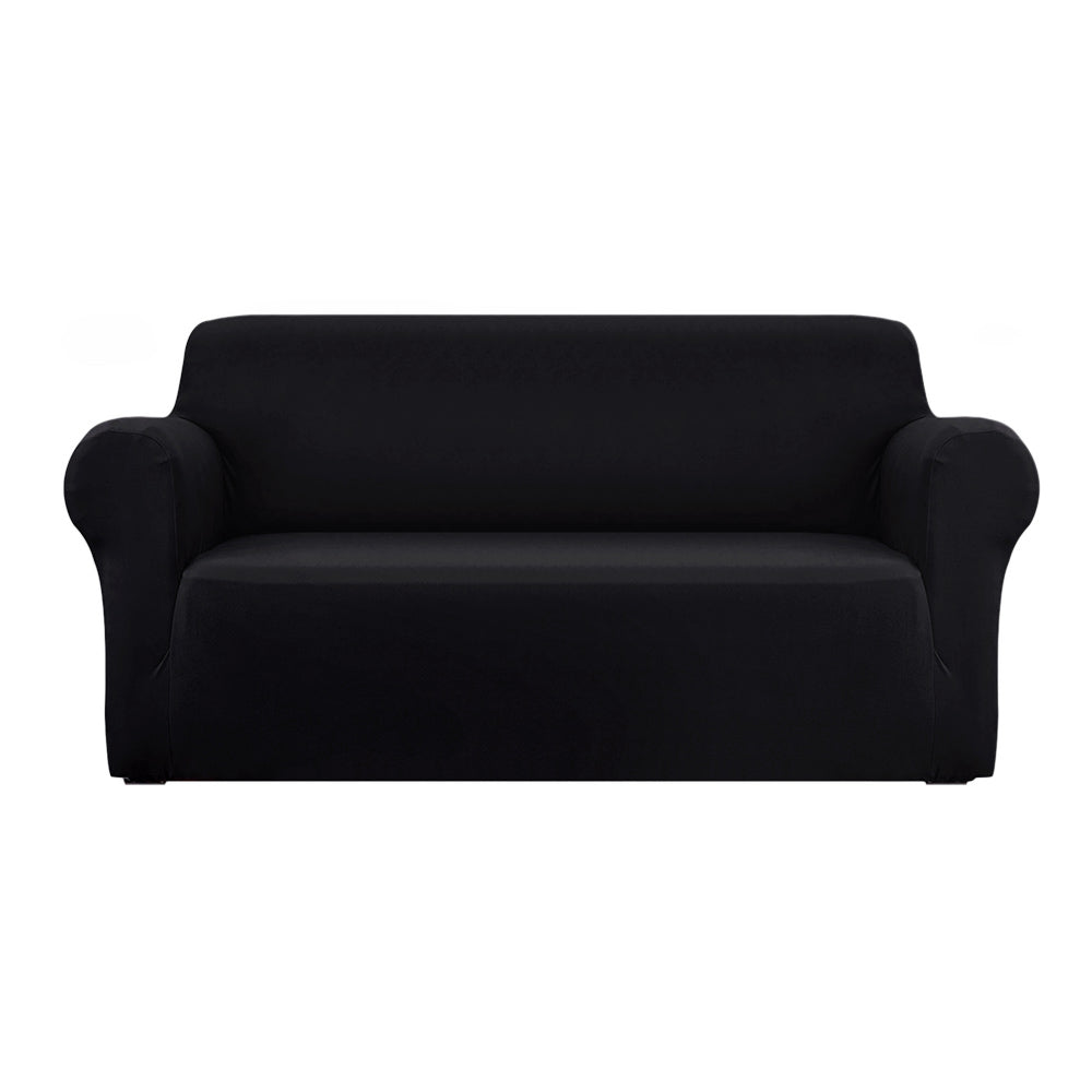 DS NA Artiss Sofa Cover Elastic Stretchable Couch Covers Black 3 Seater