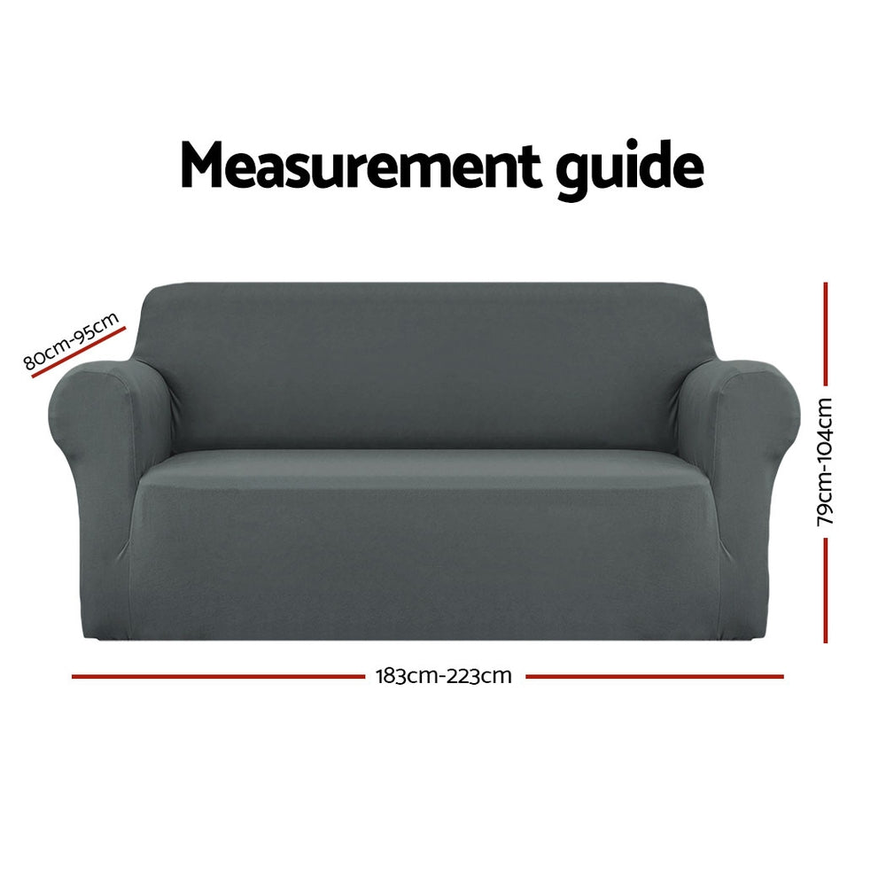 DS NA Artiss Sofa Cover Elastic Stretchable Couch Covers Grey 3 Seater