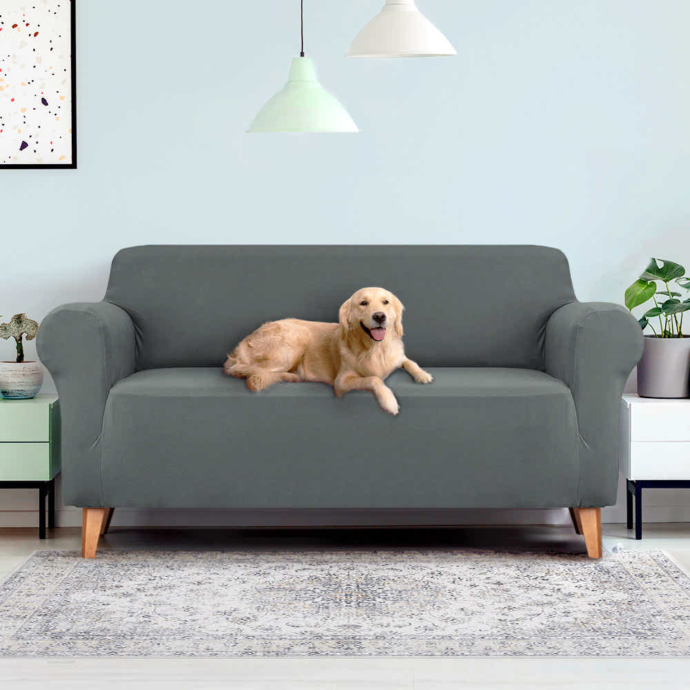 DS NA Artiss Sofa Cover Elastic Stretchable Couch Covers Grey 3 Seater