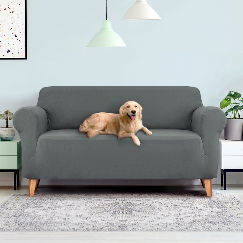 DS NA Artiss Sofa Cover Elastic Stretchable Couch Covers Grey 3 Seater