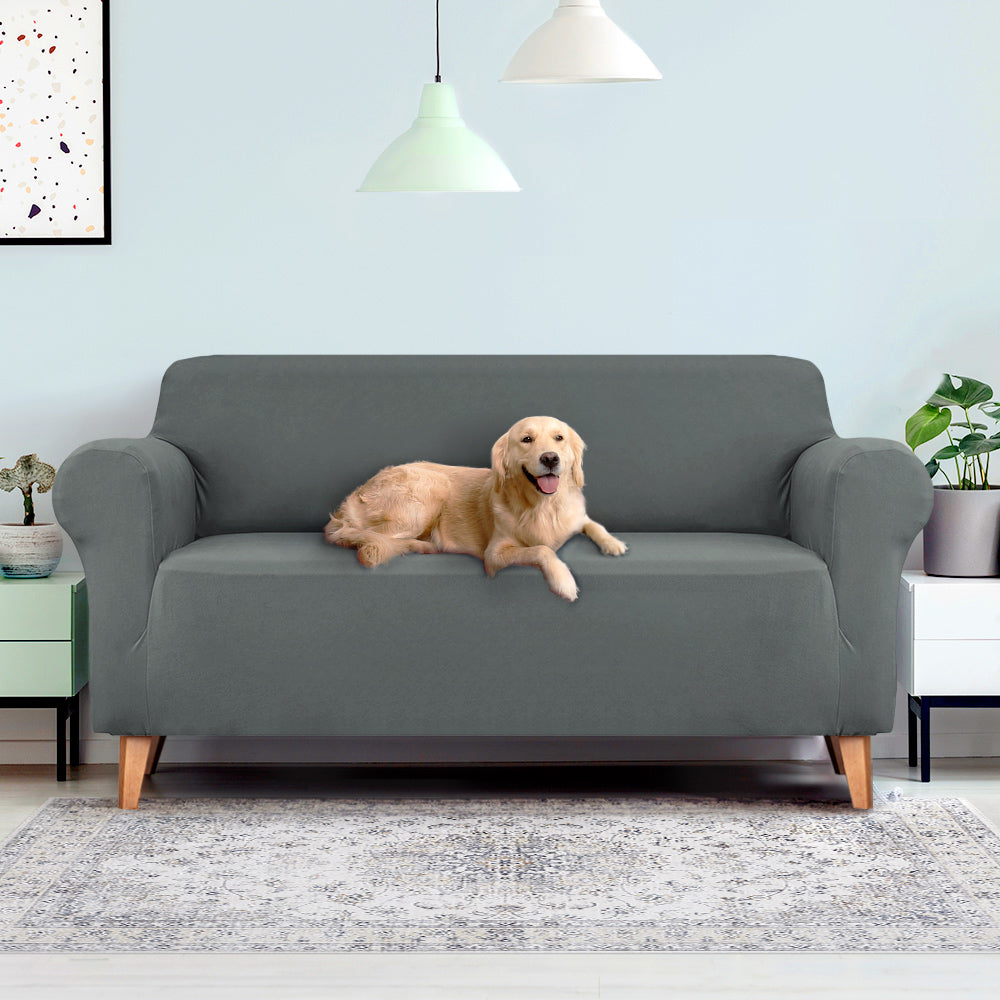 DS NA Artiss Sofa Cover Elastic Stretchable Couch Covers Grey 3 Seater