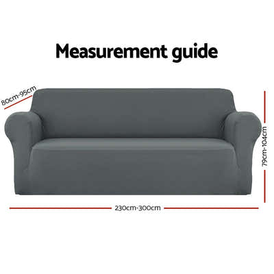 DS NA Artiss Sofa Cover Elastic Stretchable Couch Covers Grey 4 Seater