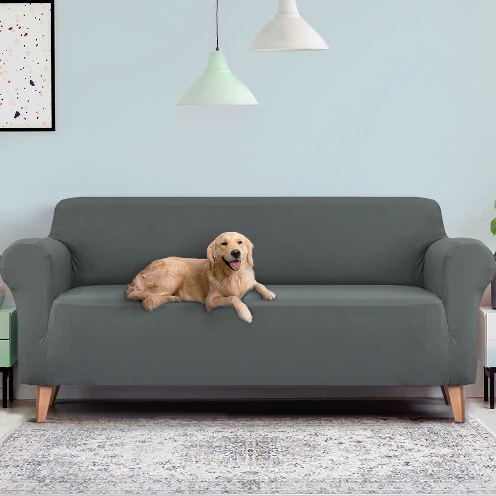 DS NA Artiss Sofa Cover Elastic Stretchable Couch Covers Grey 4 Seater