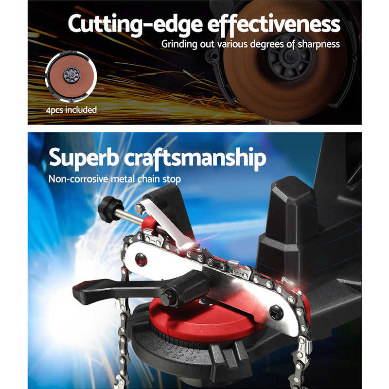 DS NA GIANTZ Chainsaw Sharpener Chain Saw Electric Grinder Bench Tool