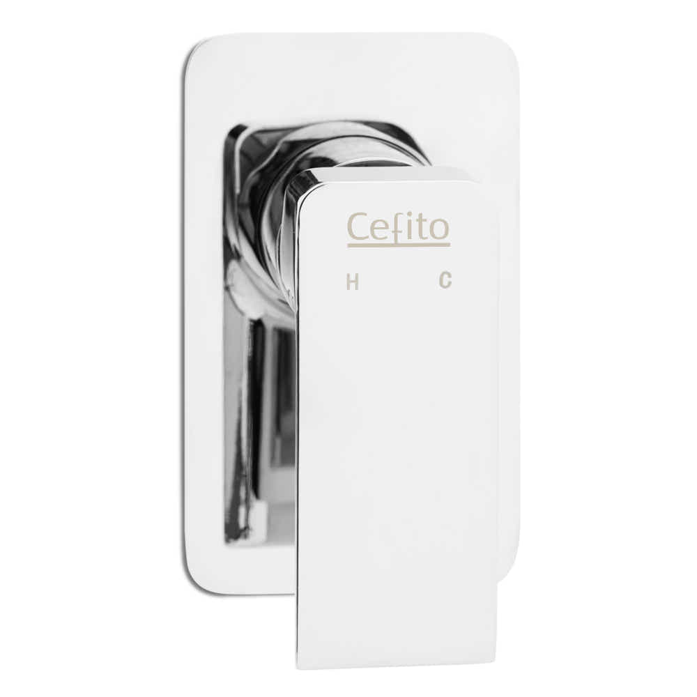 DS NA Cefito Shower Mixer Tap Wall Bath Bathroom Basin Faucet Vanity BrassSilver