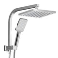 DS NA WELS 8'' Rain Shower Head Set Square Handheld High Pressure Wall Chrome