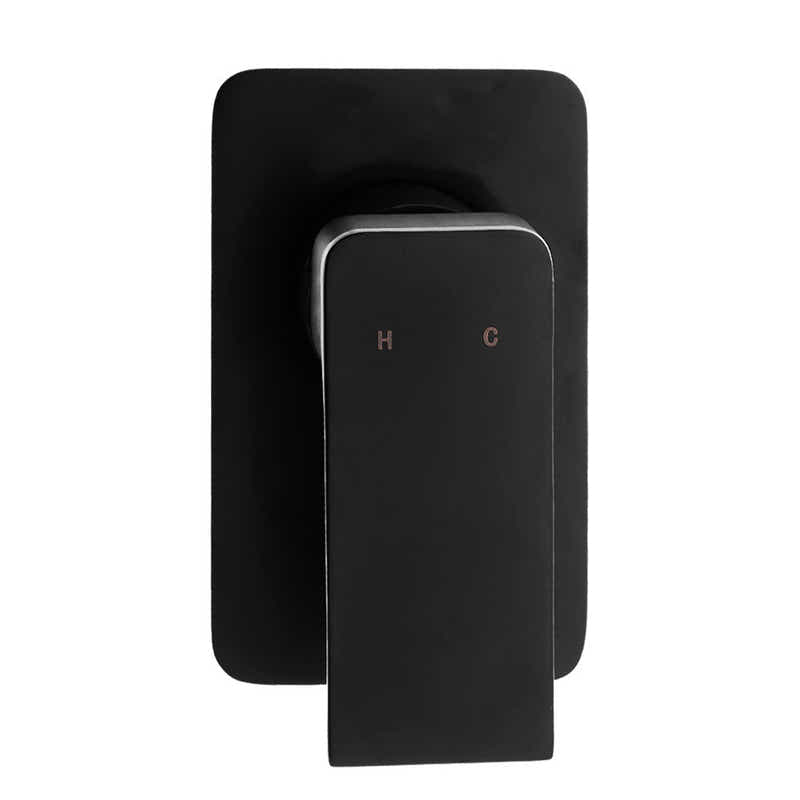 DS NA WElS 8'' Rain Shower Head Mixer Square High Pressure Wall Arm DIY Black