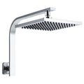 DS NA WElS 8'' Rain Shower Head Set Square High Pressure Wall Arm DIY Chrome